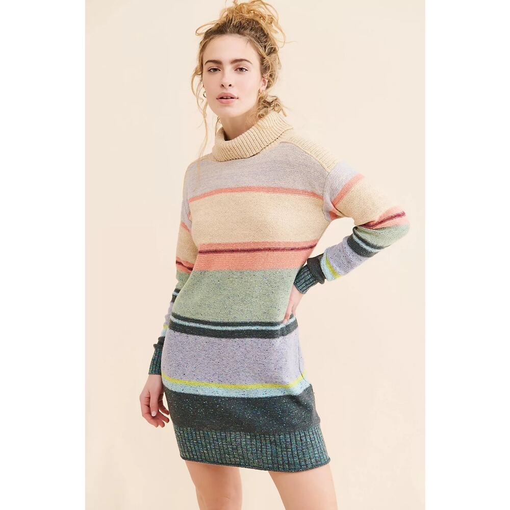 Anthropologie Daily Practice Multicolor The Keep It Cool Sweater Dress Medium